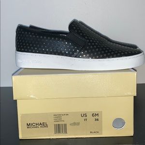 NWT Black and gold MK sneakers